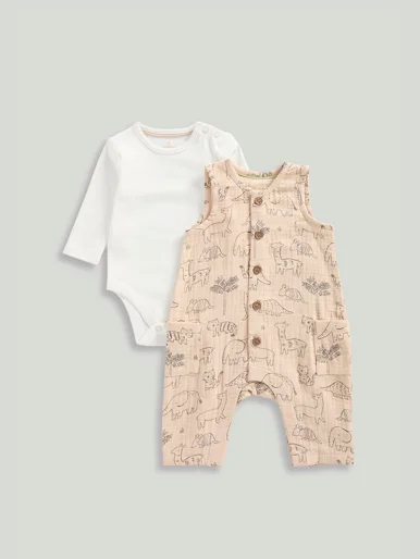 mothercare Bộ 2 áo liền quần bé trai