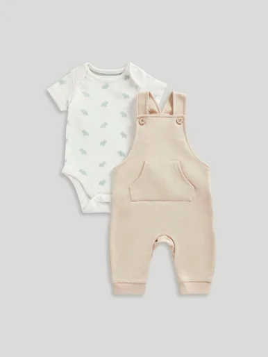 mothercare Bộ 2 - áo liền quần, quần yếm bé trai