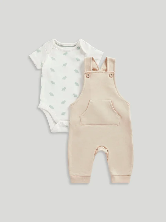 mothercare Bộ 2 - áo liền quần, quần yếm bé trai