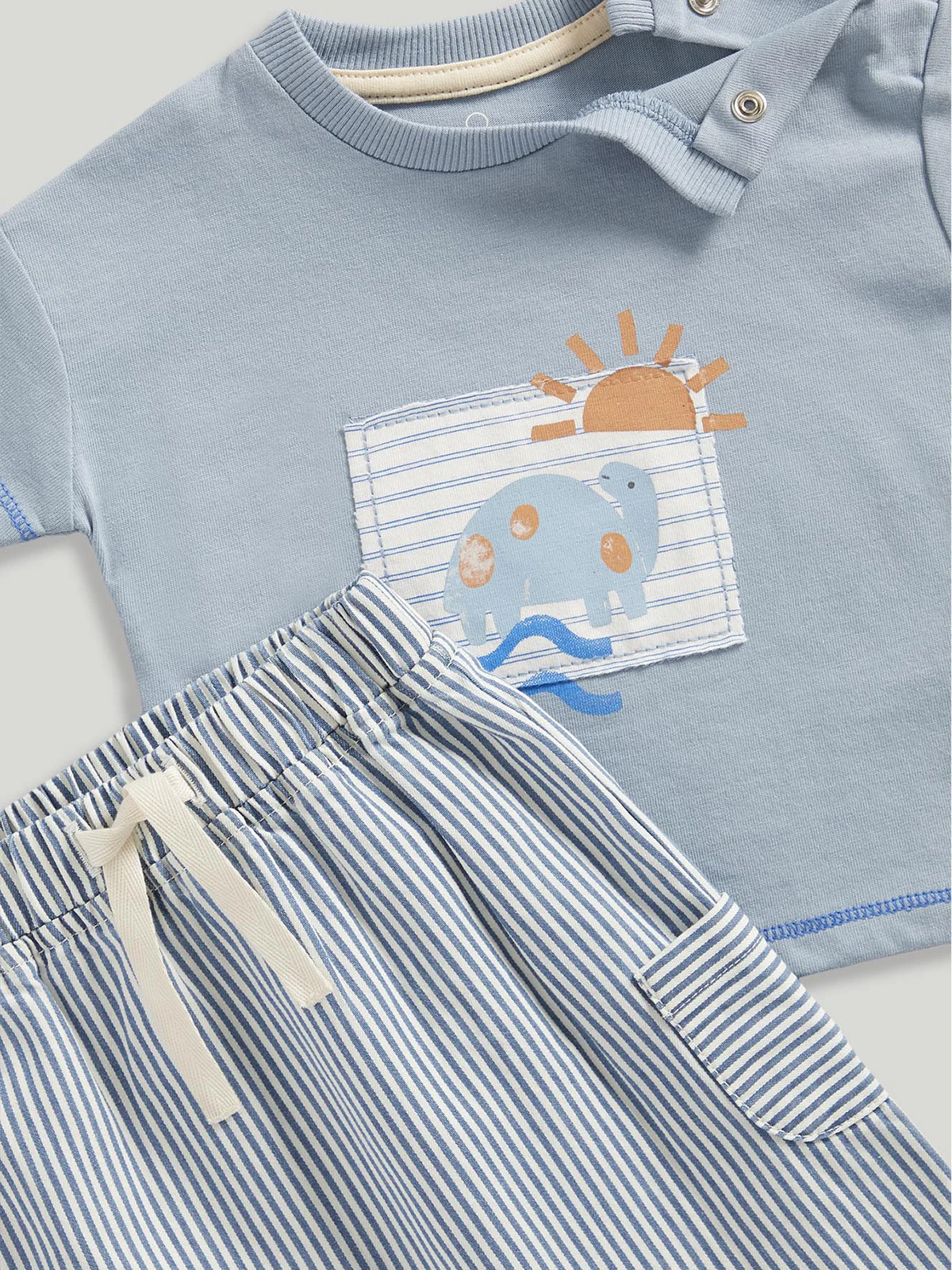 mothercare Bộ 3 - áo, quần, nón bé trai