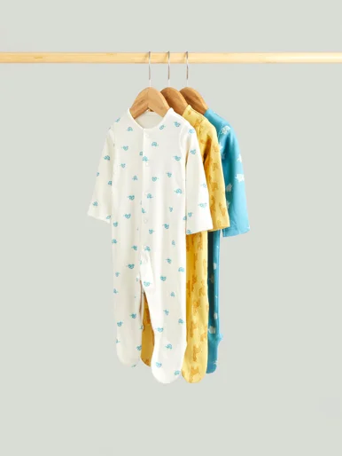 mothercare Bộ 3 áo liền quần bé trai