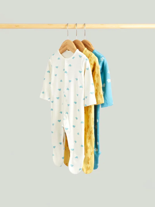 mothercare Bộ 3 áo liền quần bé trai