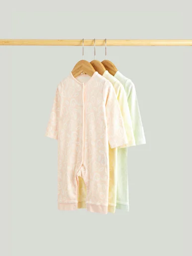 mothercare Bộ 3 áo liền quần bé gái