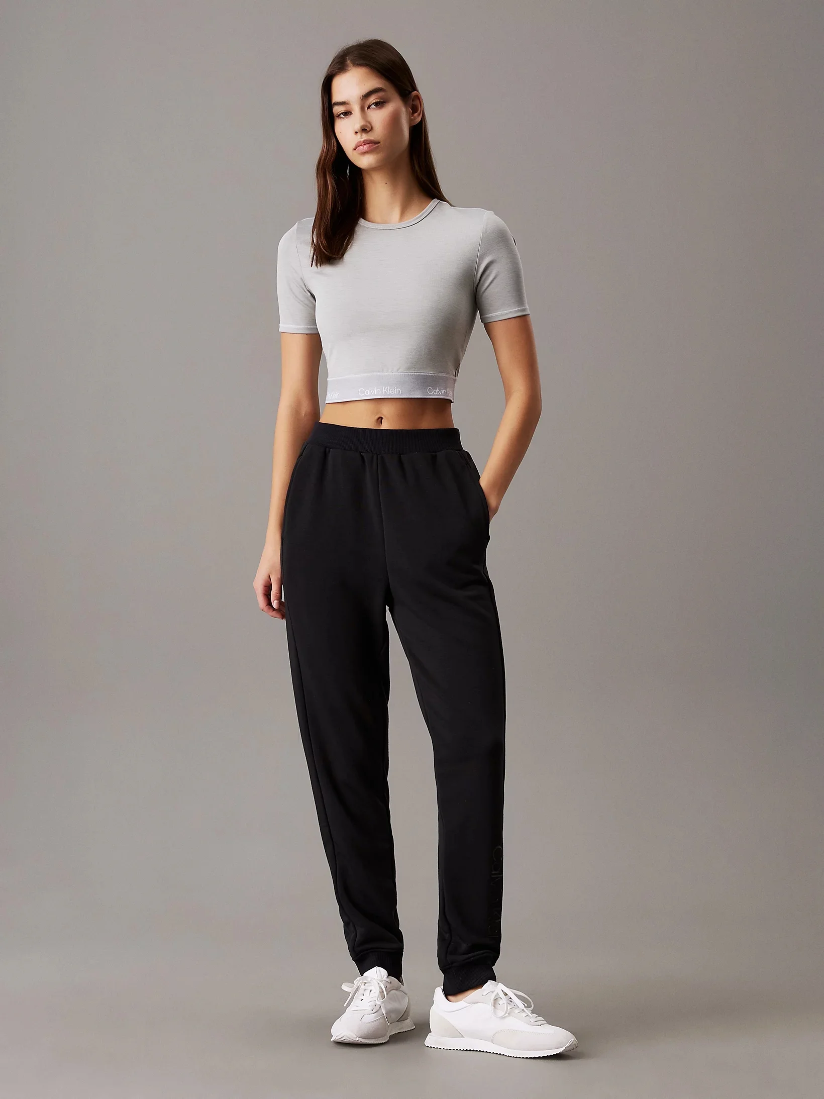 CK SPORT Áo Thun Thể Thao Nữ Fitted Fit