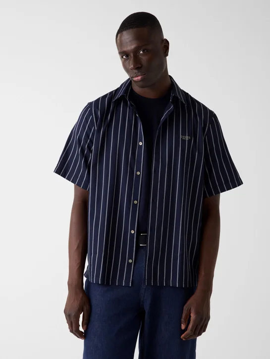 GUESS MAN Áo Sơ Mi Nam - Ss Yarn Dyed Crinkle Shirt