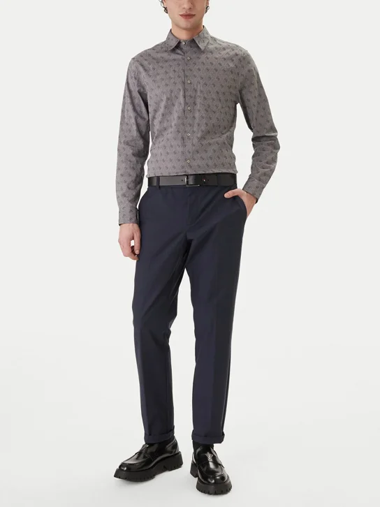 GUESS MAN Áo Sơ Mi Nam - Ls Pkt Jacquard All Over 4G Sh
