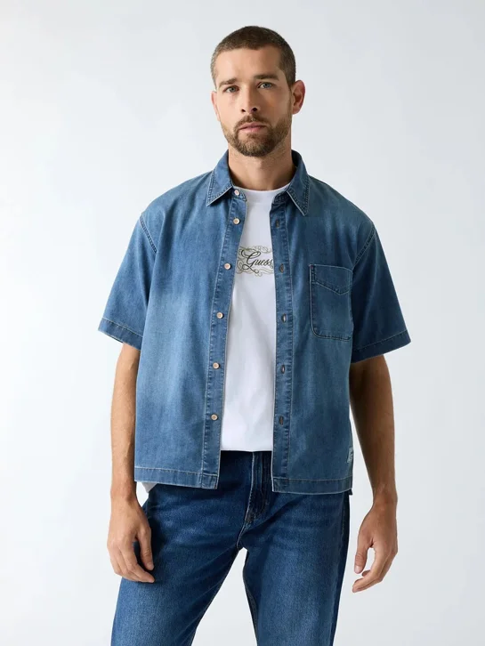 GUESS MAN Áo Jeans Nam - Men Sl Denim Shirt
