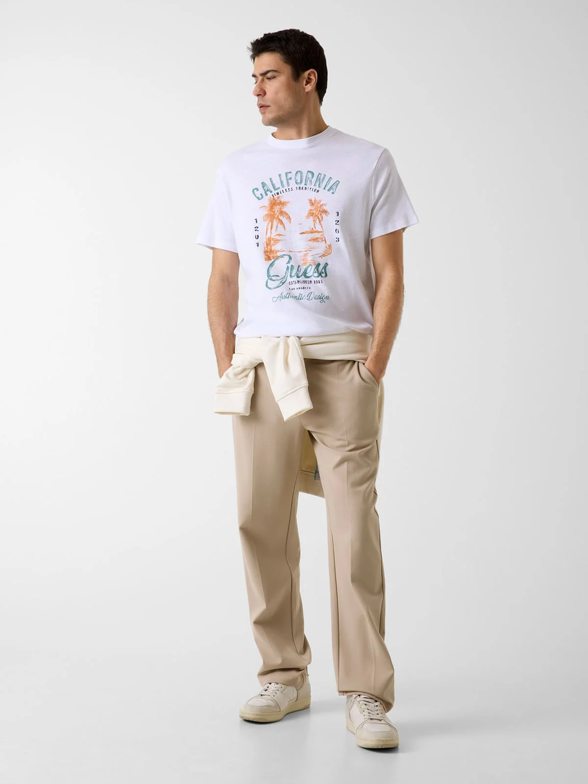 GUESS MAN Áo Thun Nam - Cn Ss Summer Slub Tee