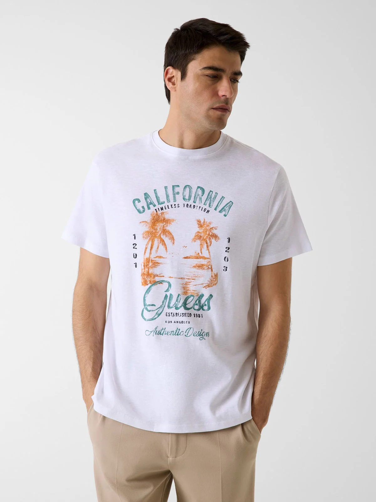 GUESS MAN Áo Thun Nam - Cn Ss Summer Slub Tee