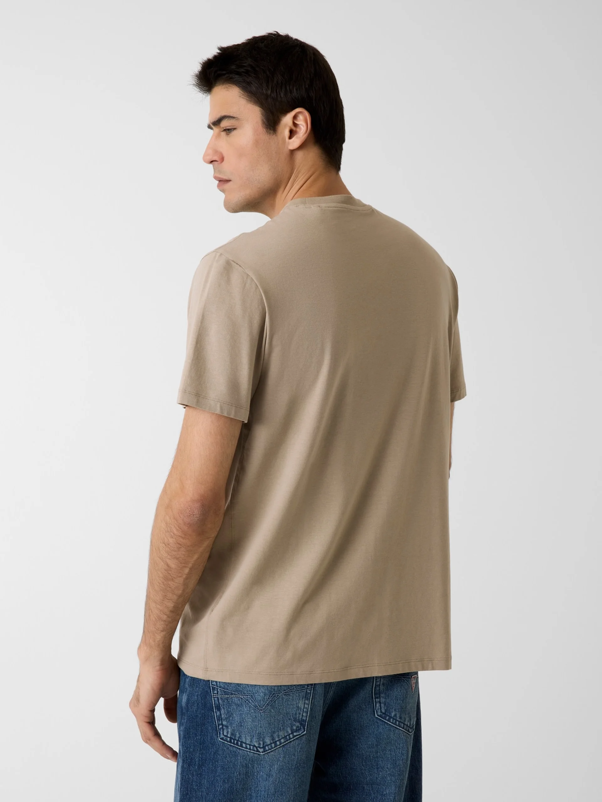 GUESS MAN Áo Thun Nam - Cn Ss Small Patch Cotton Modal