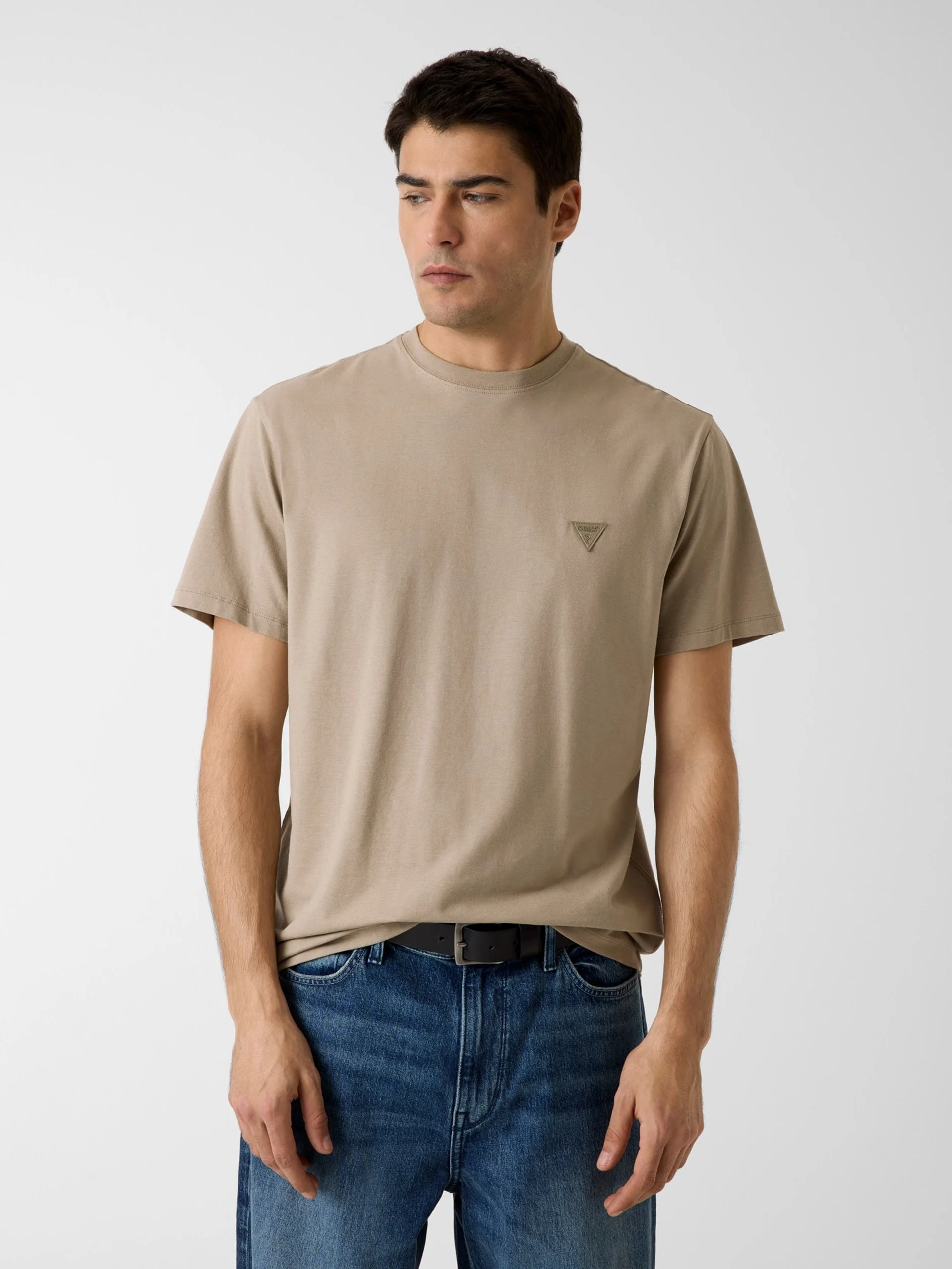GUESS MAN Áo Thun Nam - Cn Ss Small Patch Cotton Modal