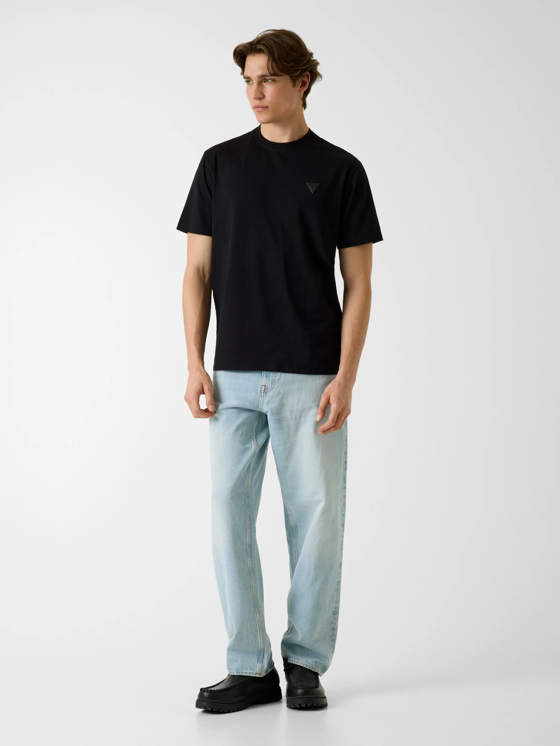 GUESS MAN Áo Thun Nam - Cn Ss Small Patch Cotton Modal