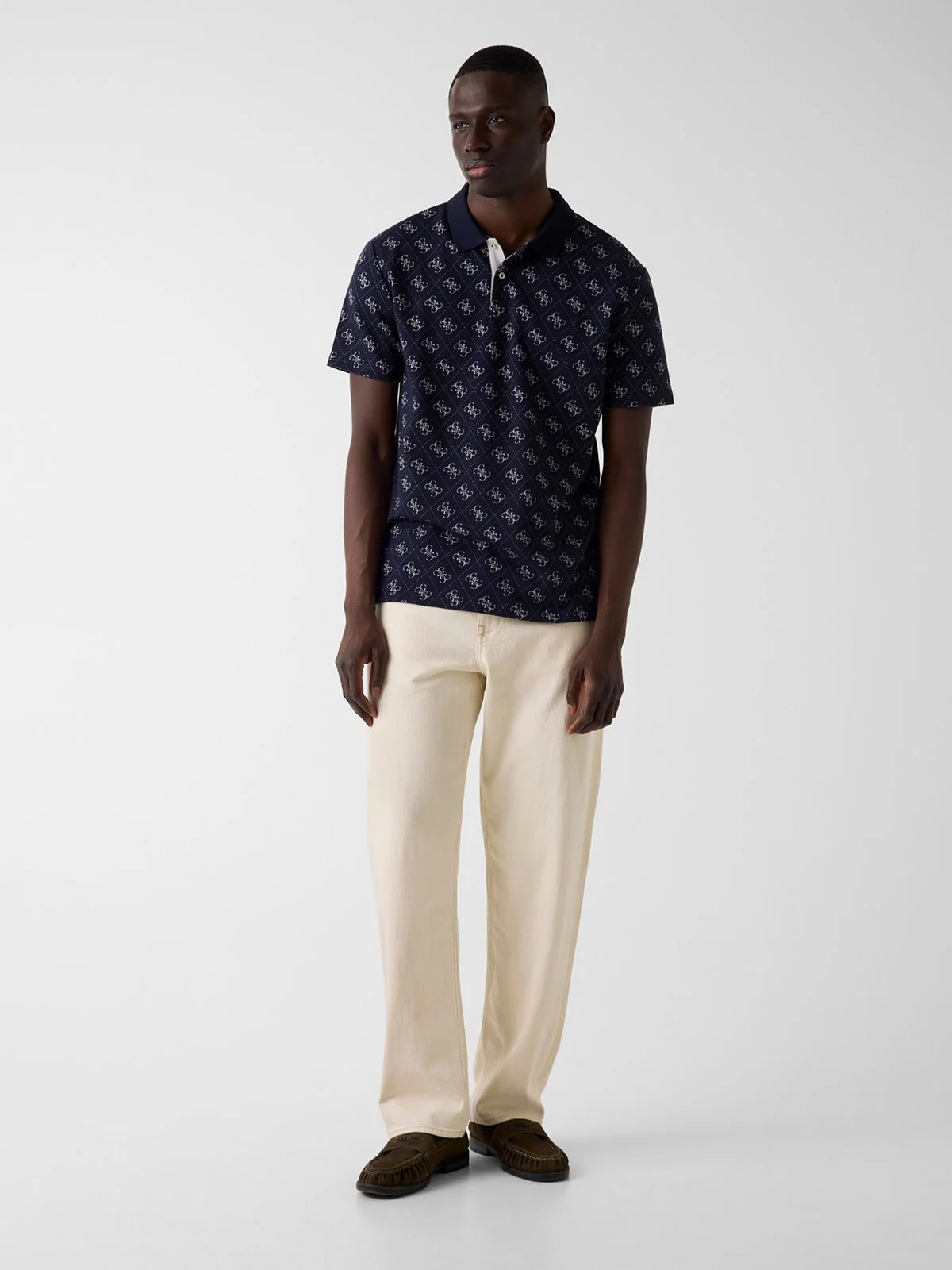 GUESS MAN Áo Polo Nam - Ss All Over 4G Jacqaurd Polo