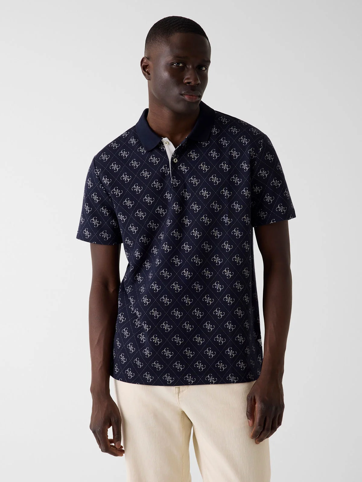 GUESS MAN Áo Polo Nam - Ss All Over 4G Jacqaurd Polo