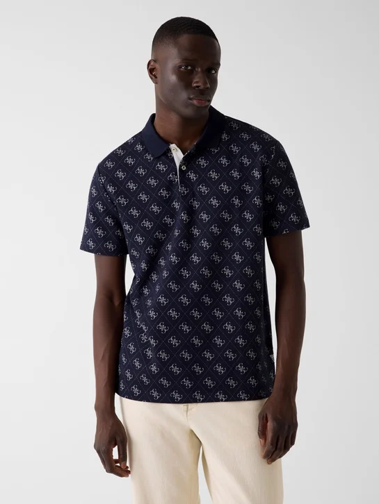 GUESS MAN Áo Polo Nam - Ss All Over 4G Jacqaurd Polo