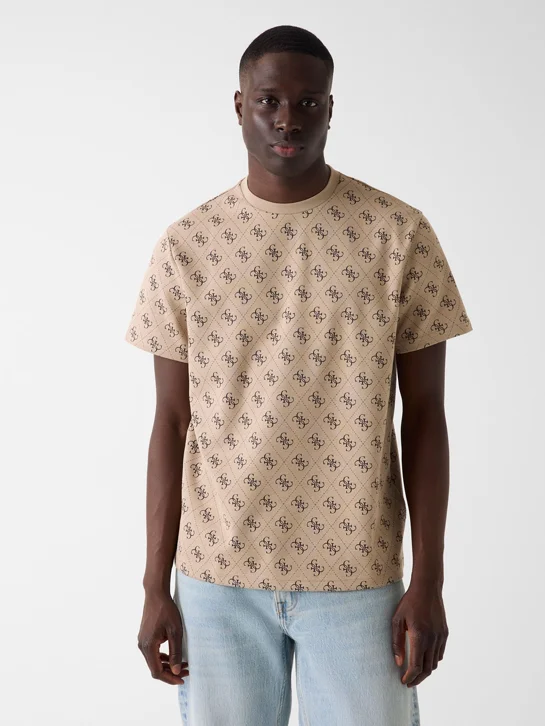 GUESS MAN Áo Thun Nam - Cn Ss Jacquard 4G Knit Top