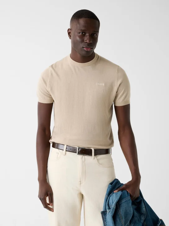 GUESS MAN Áo Len Nam - Lewis Cn Ss Cotton Silk Swtr
