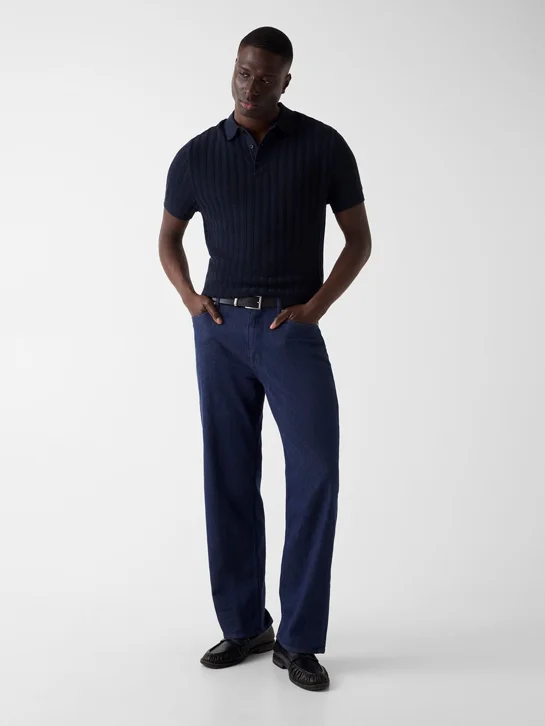 GUESS MAN Áo Len Cổ Polo Nam - Lonny Polo Ss Harringbone Stit