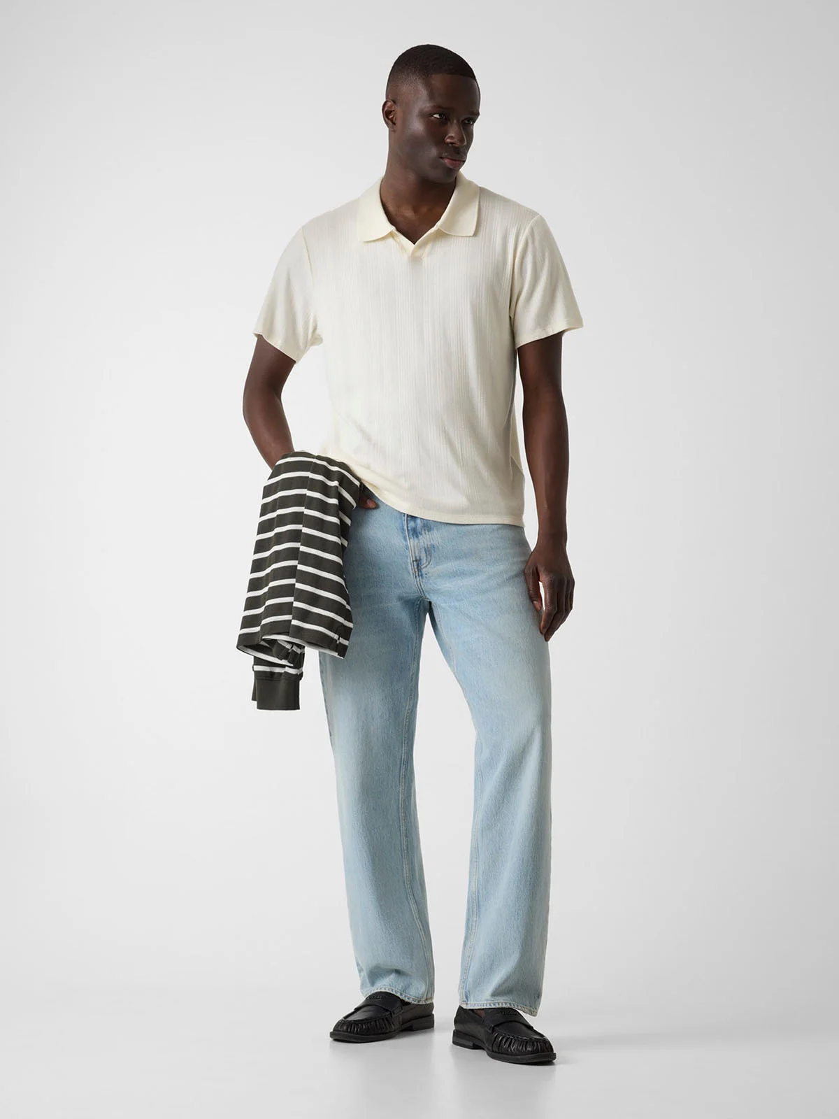 GUESS MAN Áo Polo Nam - Andro Rib Knit Ss Johhny Colla