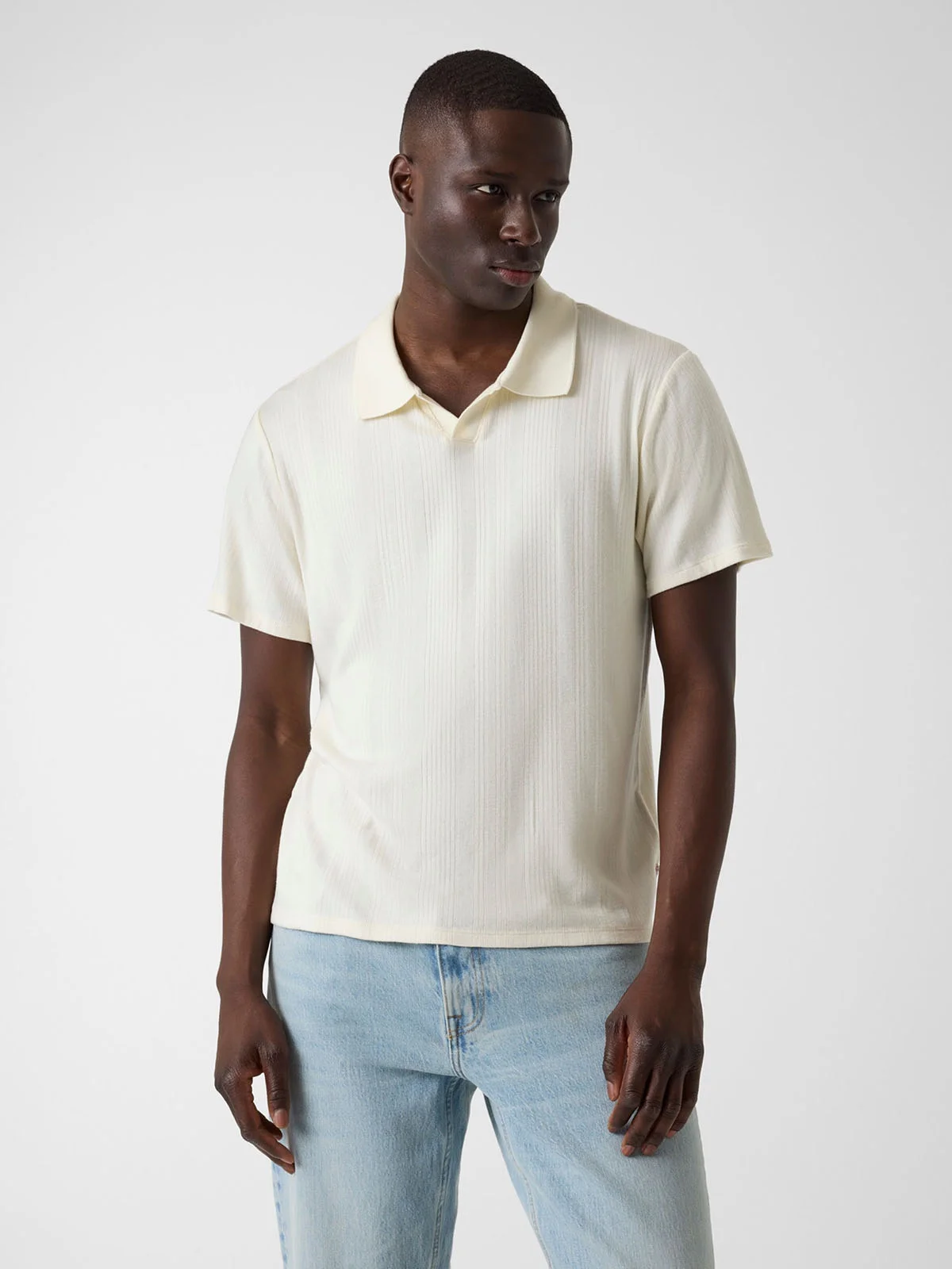 GUESS MAN Áo Polo Nam - Andro Rib Knit Ss Johhny Colla