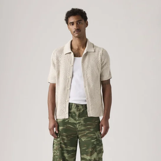 LEVI'S Áo Len Nam Tay Ngắn - Regular Sweater Camp Shirt