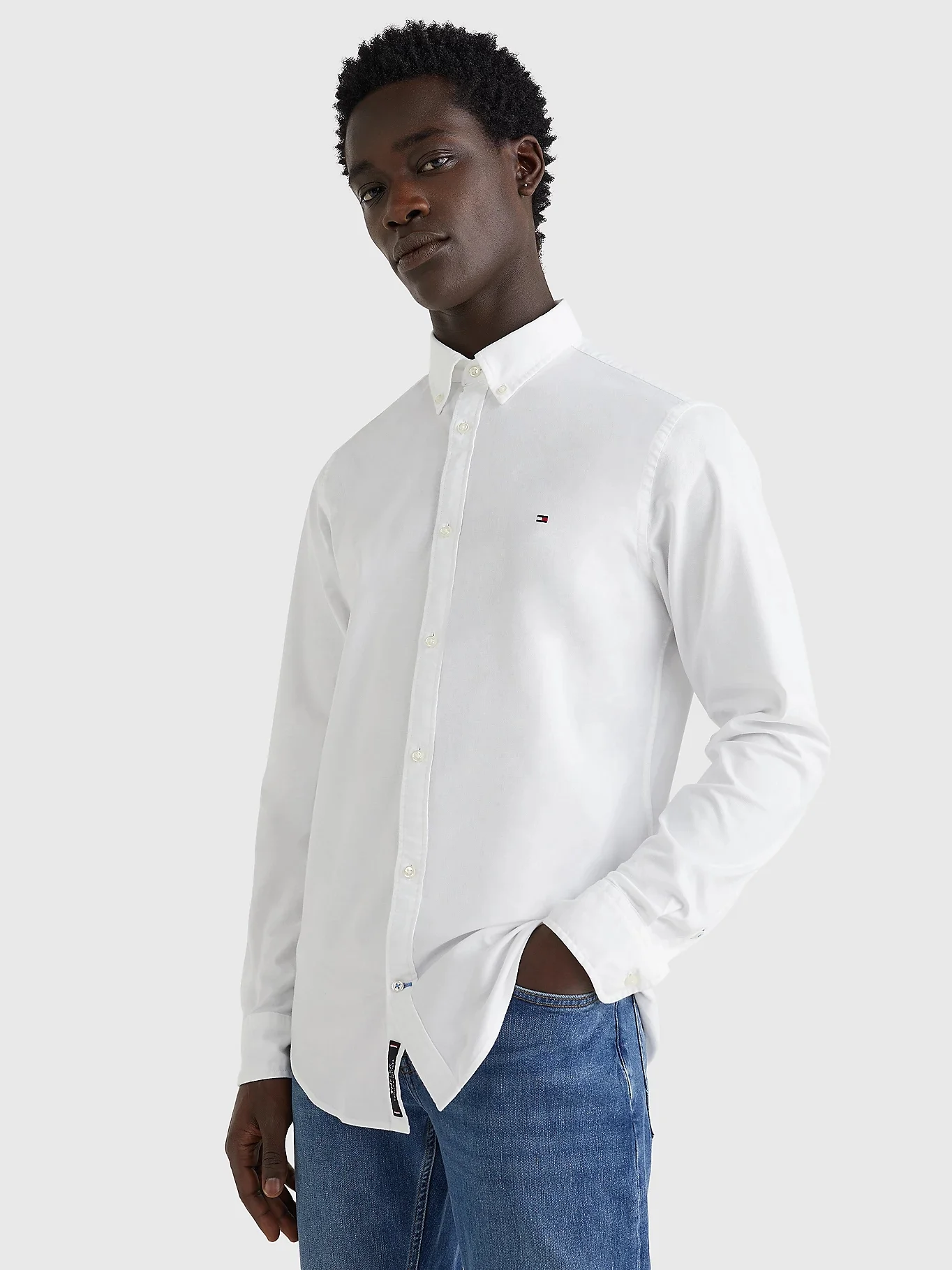 TOMMY HILFIGER Áo Sơ Mi Nam Tay Dài Core Stretch Slim Oxford Shirt