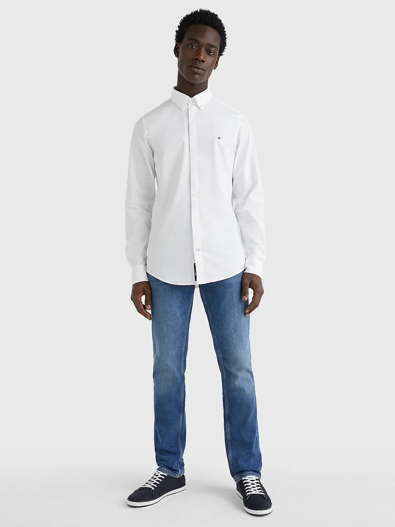 TOMMY HILFIGER Áo Sơ Mi Nam Tay Dài Core Stretch Slim Oxford Shirt