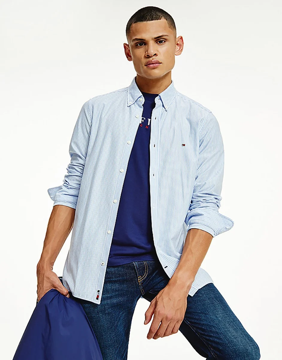 TOMMY HILFIGER Áo Sơ Mi Nam Slim 1985 Knit Striped Slim Fit