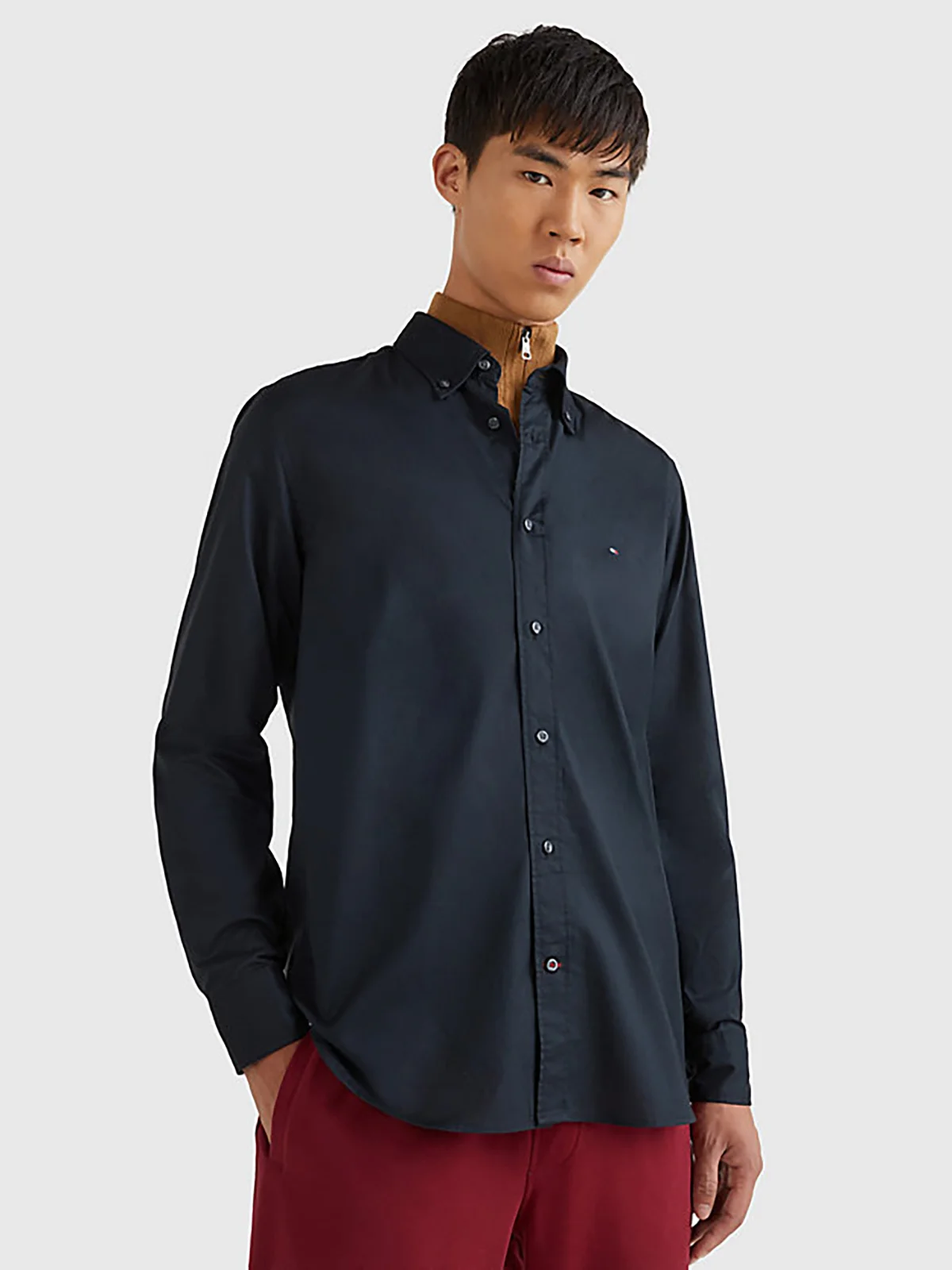 TOMMY HILFIGER Áo Sơ Mi Nam Tay Dài Core Flex Poplin RF Shirt