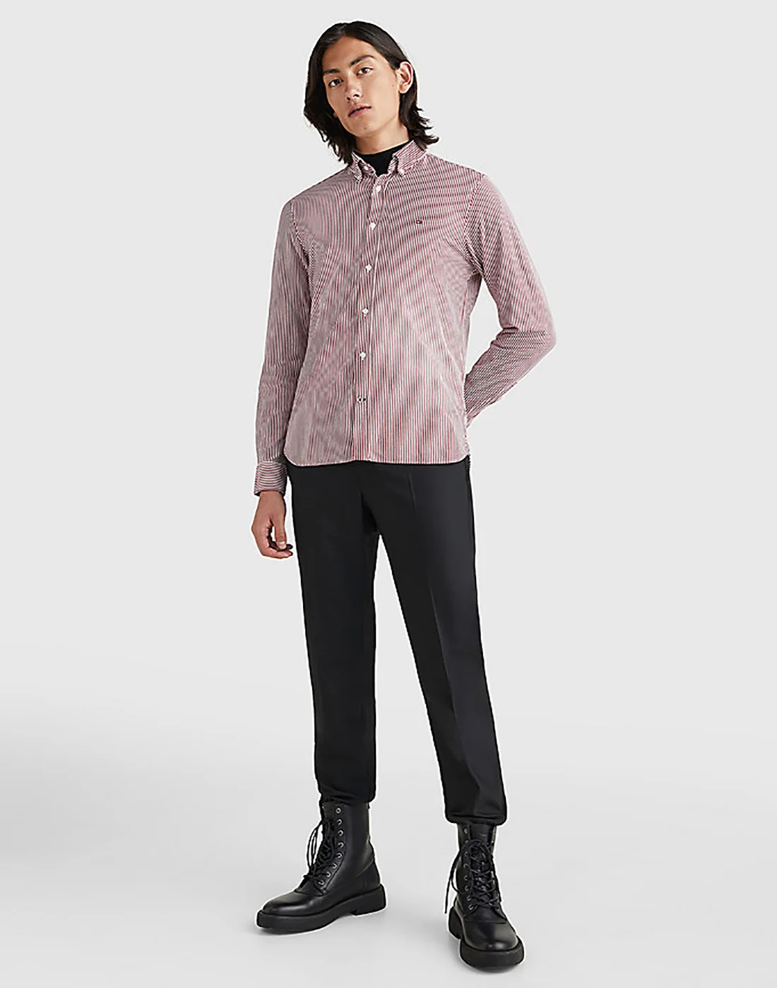 TOMMY HILFIGER Áo Sơ Mi Nam Tay Dài 1985 Knit Stripe Sf Shirt
