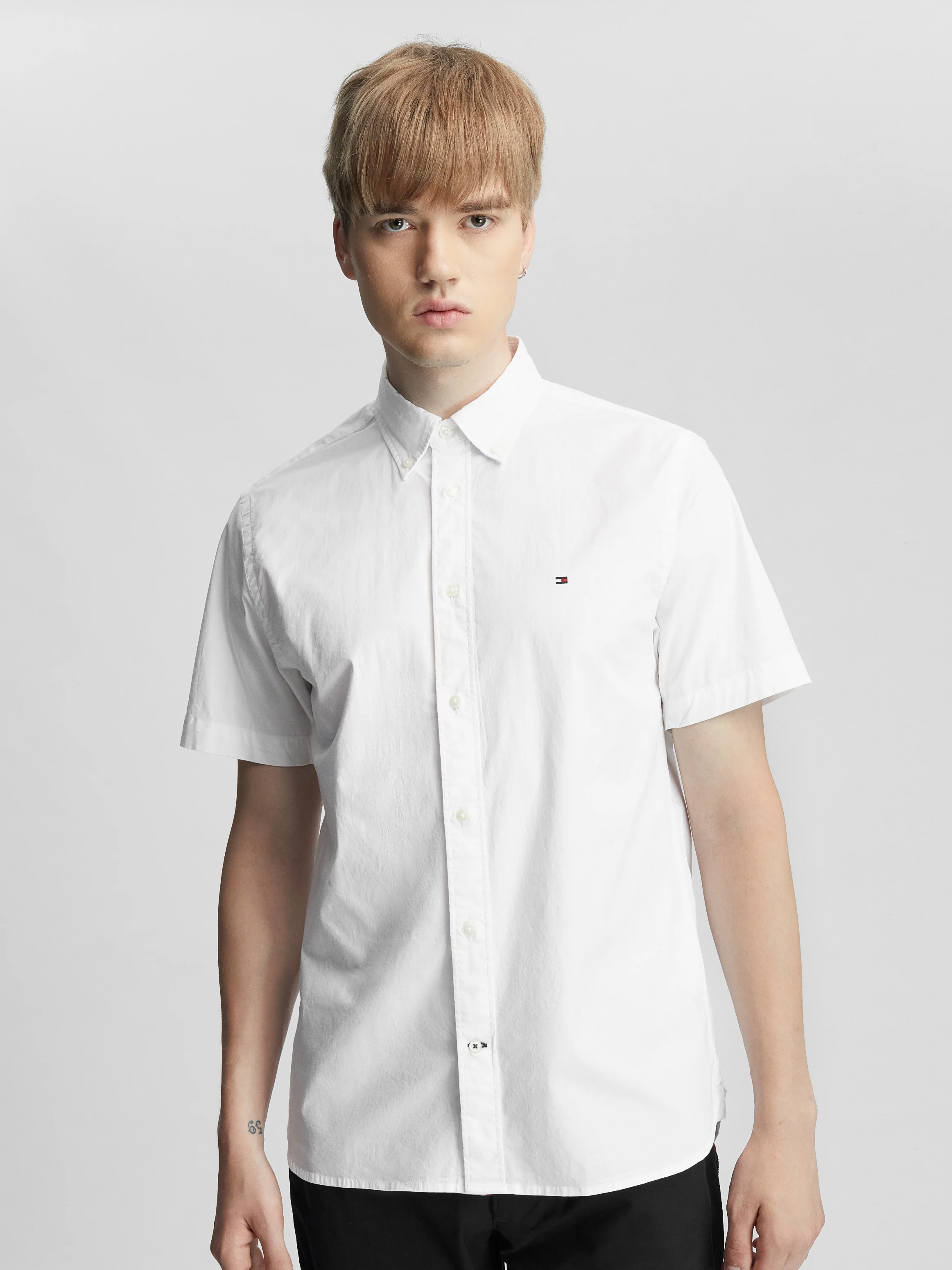 TOMMY HILFIGER Áo Sơ Mi Nam Tay Ngắn WCC Classic Flex Poplin Shirt