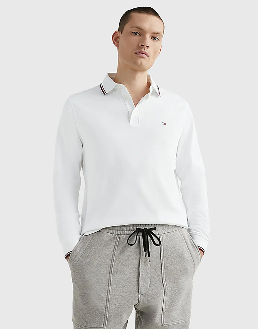 TOMMY HILFIGER Áo Polo Nam Tay Dài 1985 RWB Tipped Slim Ls Polo