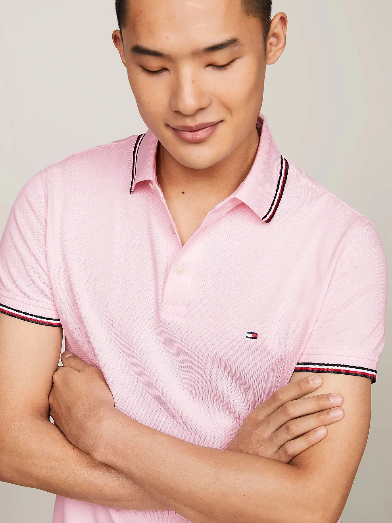 TOMMY HILFIGER Áo Polo Nam Tay Ngắn 1985 RWB Tipped Slim Polo