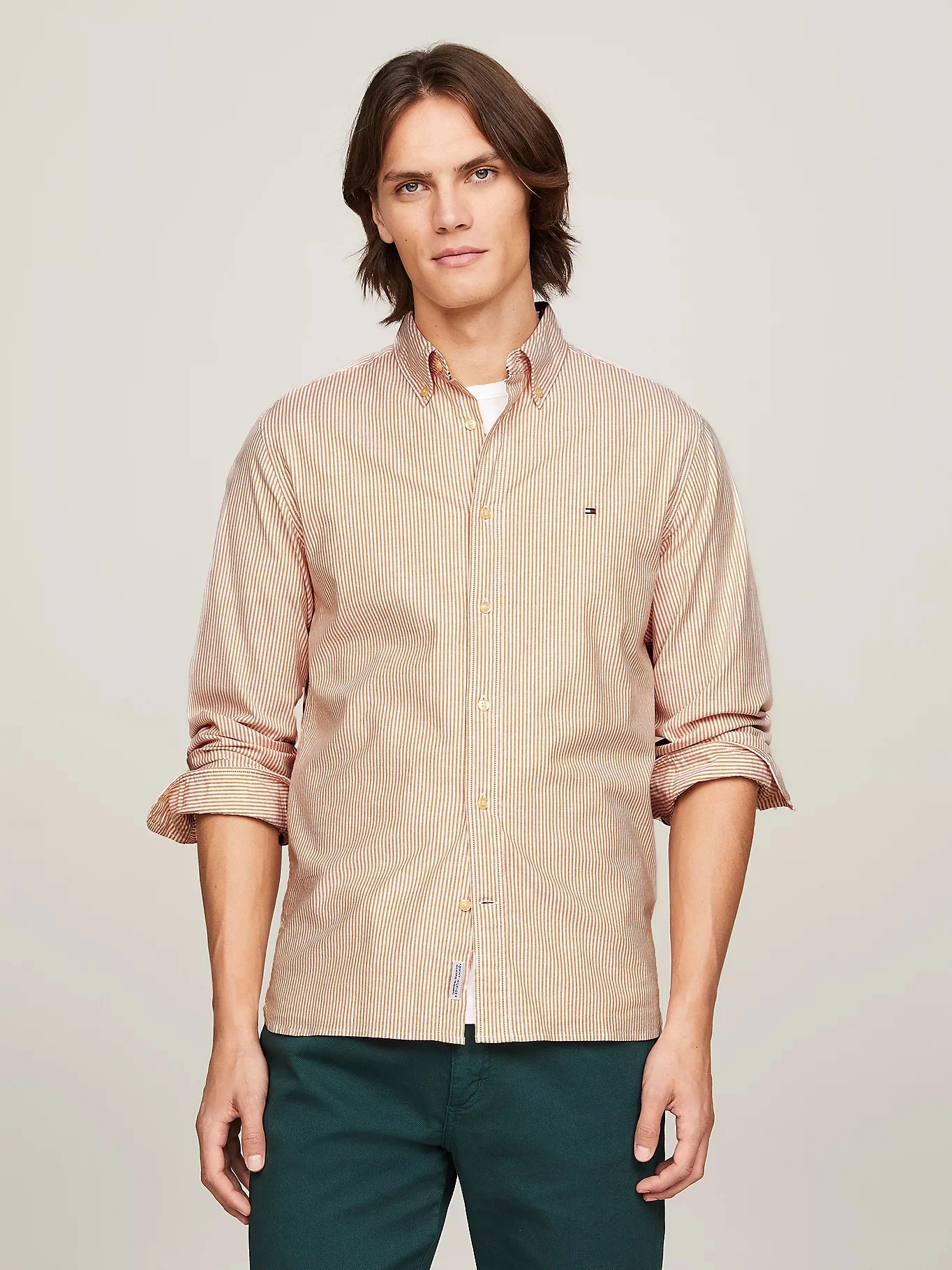 TOMMY HILFIGER Áo Sơ Mi Nam Tay Dài - 1985 Flex Oxford Stripe RF Shirt