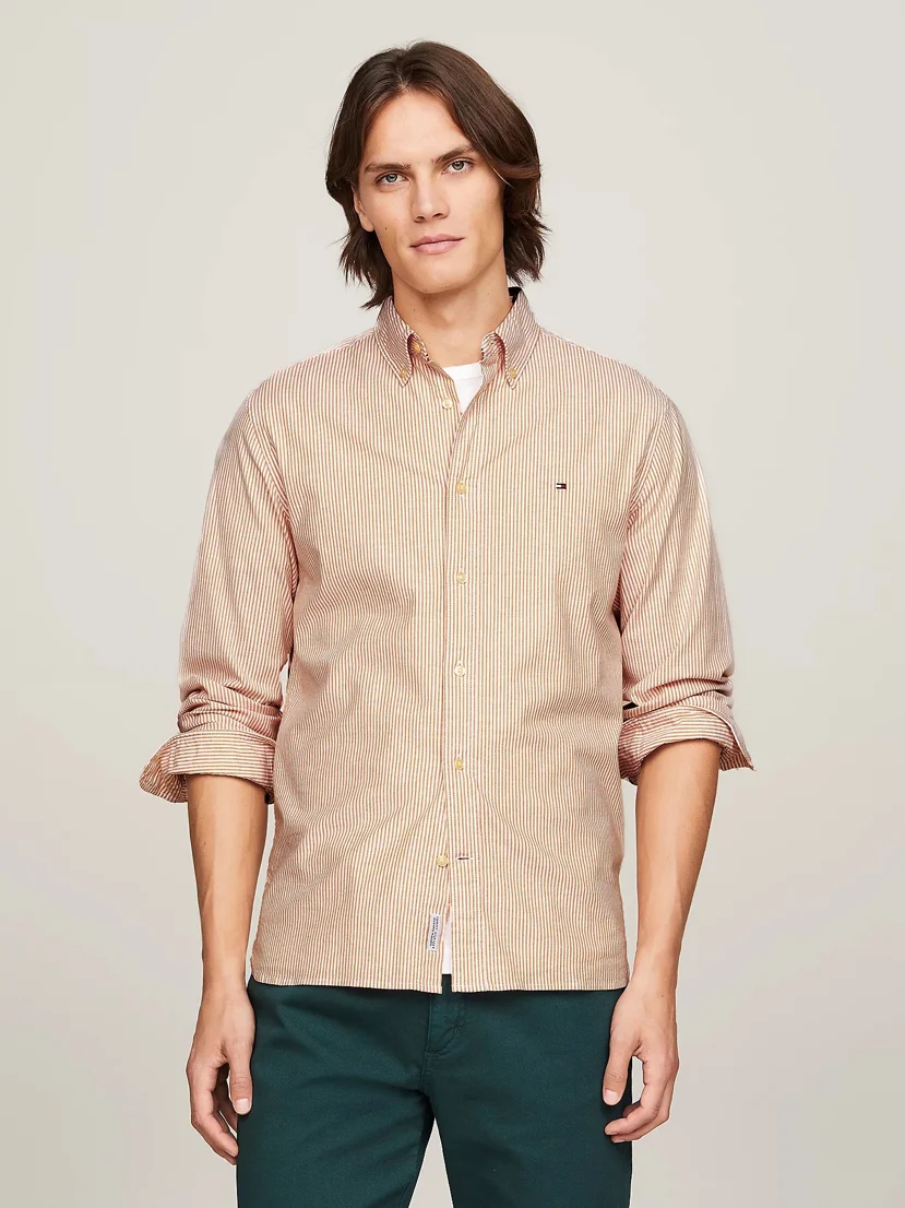 TOMMY HILFIGER Áo Sơ Mi Nam Tay Dài - 1985 Flex Oxford Stripe RF Shirt