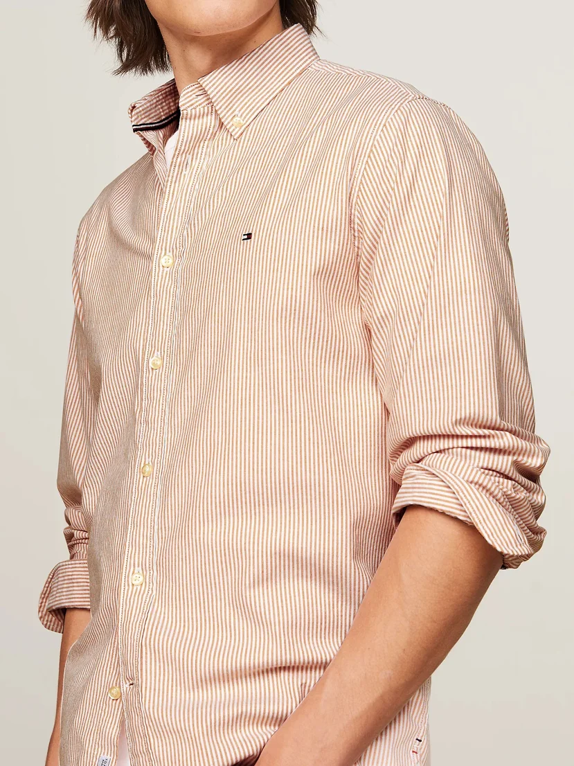 TOMMY HILFIGER Áo Sơ Mi Nam Tay Dài - 1985 Flex Oxford Stripe RF Shirt