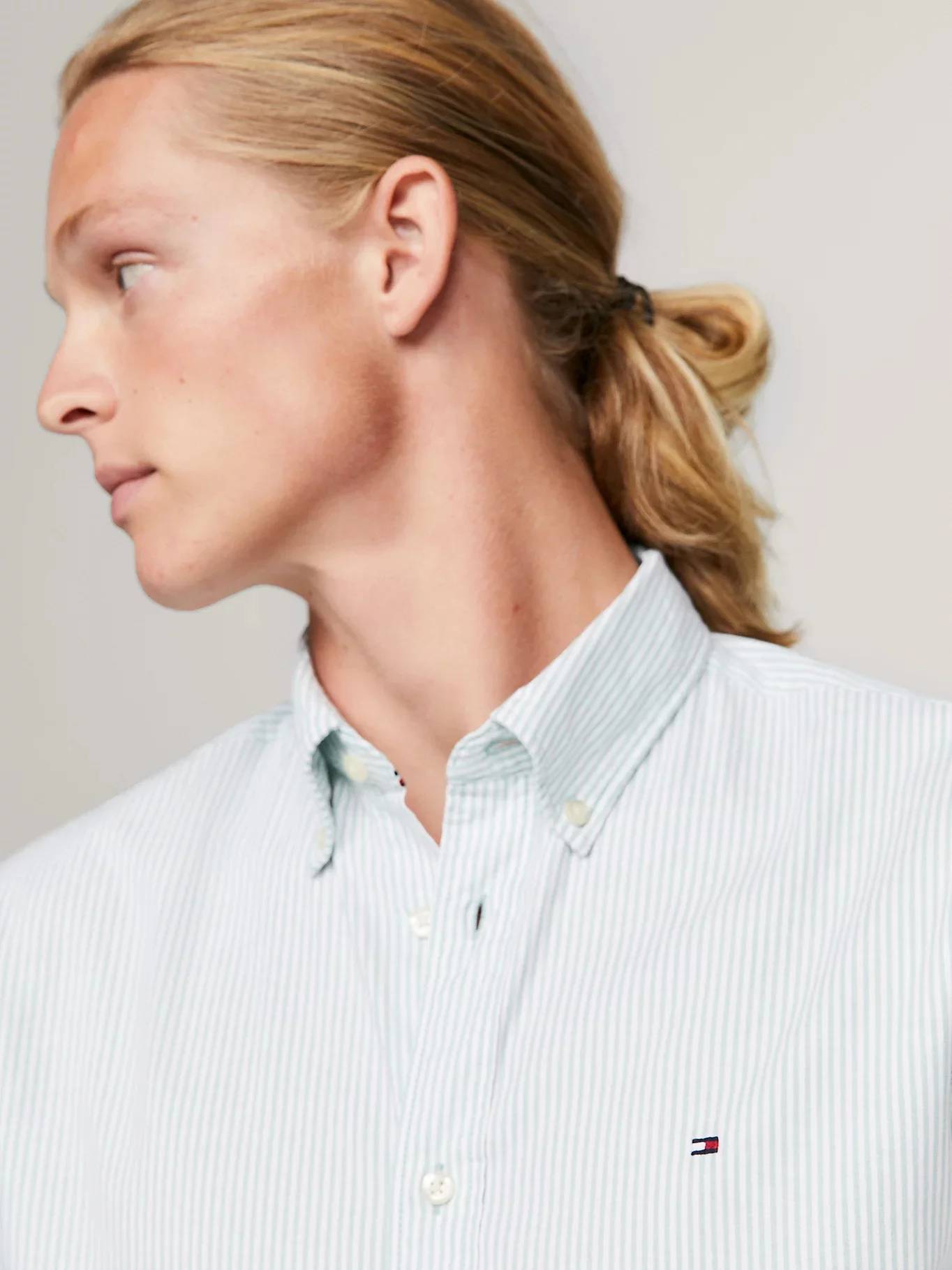 TOMMY HILFIGER Áo Sơ Mi Nam Tay Dài 1985 Flex Oxford Stripe RF Shirt