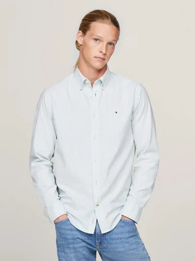 TOMMY HILFIGER Áo Sơ Mi Nam Tay Dài 1985 Flex Oxford Stripe RF Shirt