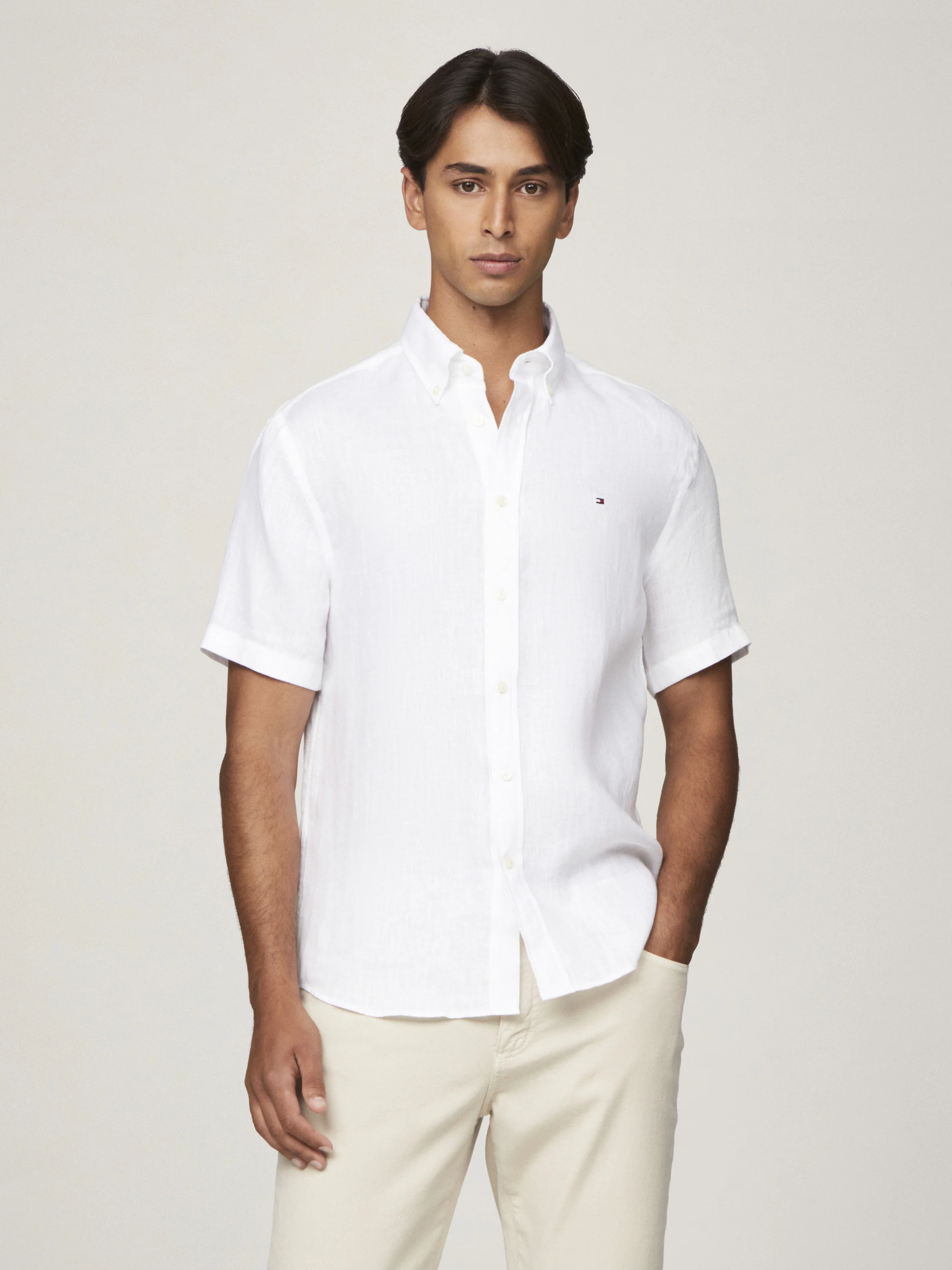 TOMMY HILFIGER Áo Sơ Mi Nam Tay Ngắn - WCC Premium Linen RF Shirt S/S