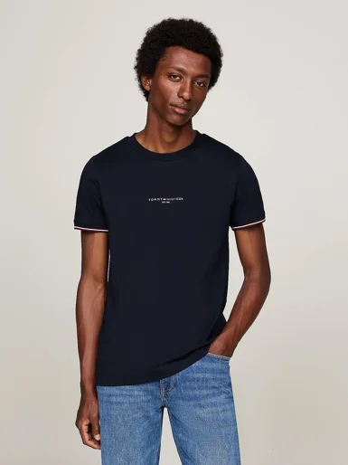 TOMMY HILFIGER Áo Thun Tay Ngắn Nam - Tommy Logo Tipped Tee
