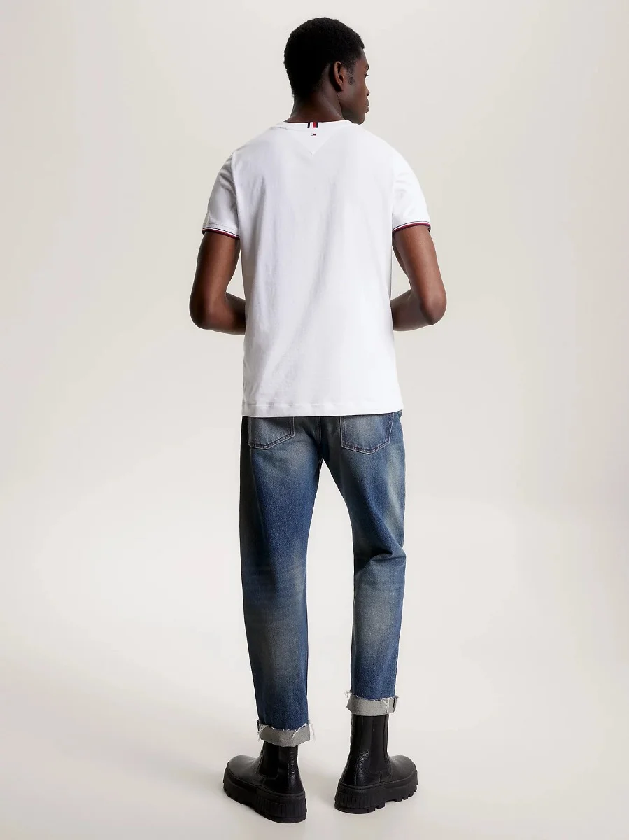 TOMMY HILFIGER Áo Thun Nam Tay Ngắn Tommy Logo Tipped Tee