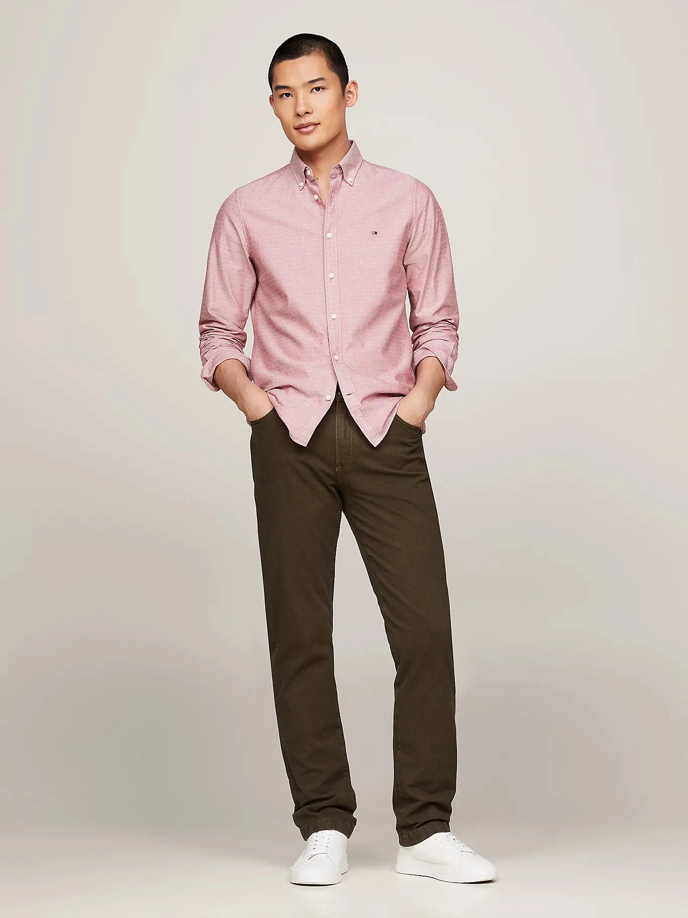 TOMMY HILFIGER Quần Dài Nam Chino Denton Dobby YD GMD