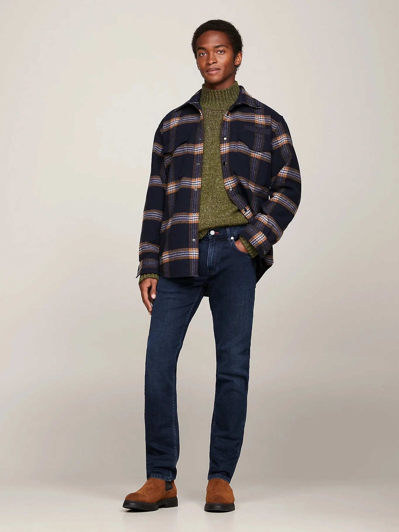 TOMMY HILFIGER Quần Jeans Nam - Straight Denton Str Meek Blueblk