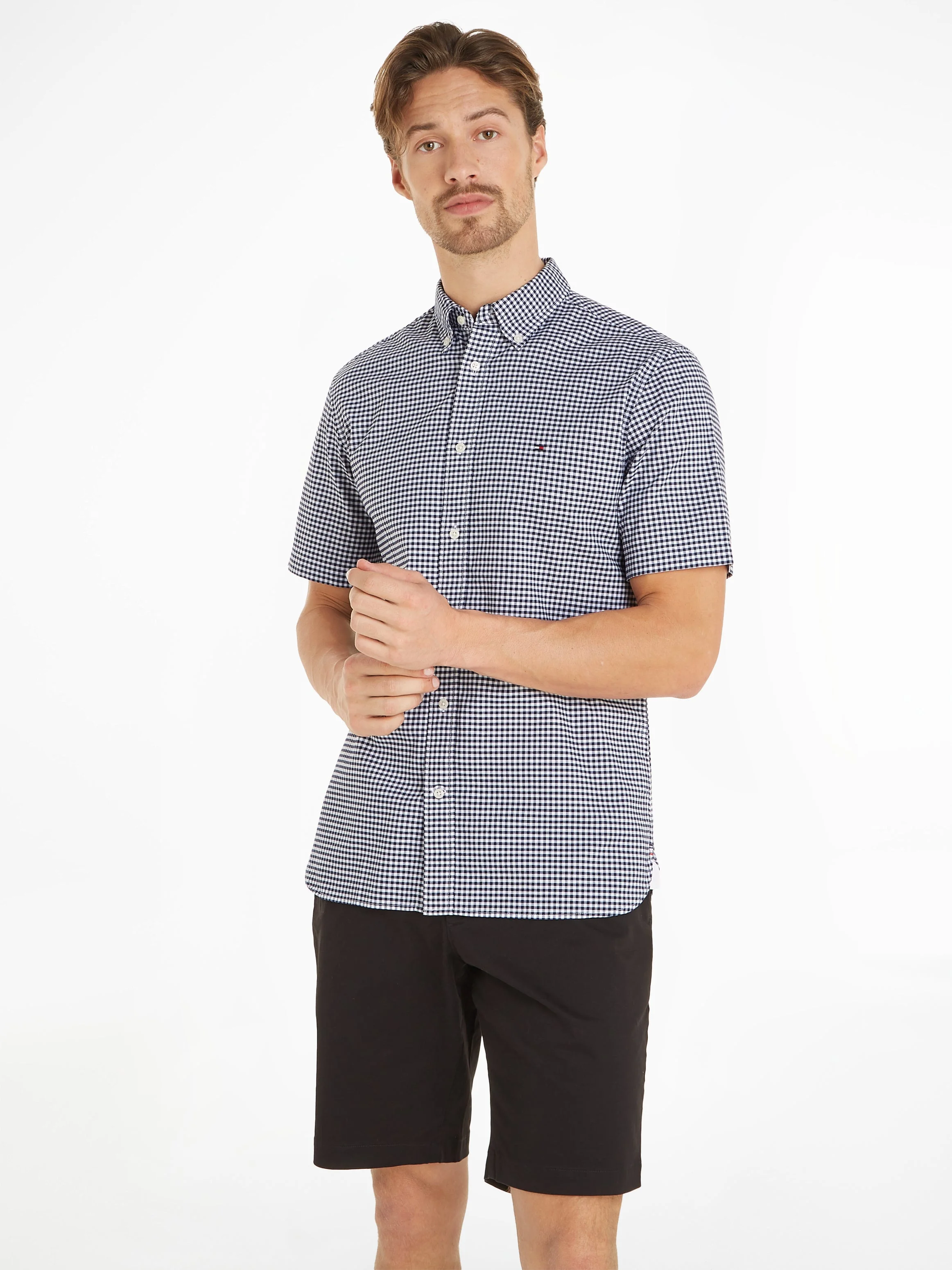 TOMMY HILFIGER Áo Sơ Mi Nam Tay Ngắn 1985 Oxford Gingham RF Shirt S/S