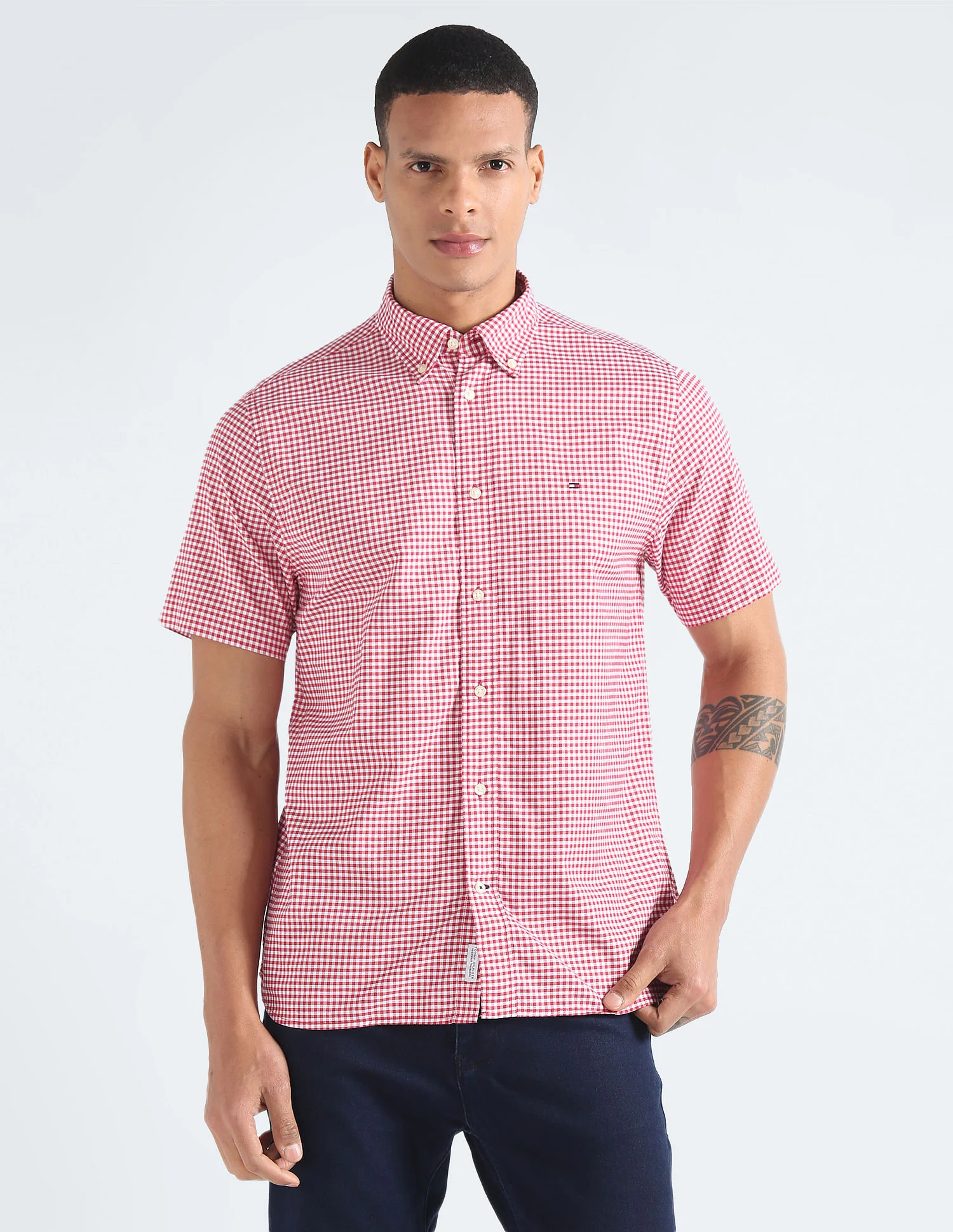 TOMMY HILFIGER Áo Sơ Mi Nam Tay Ngắn 1985 Oxford Gingham RF Shirt S/S