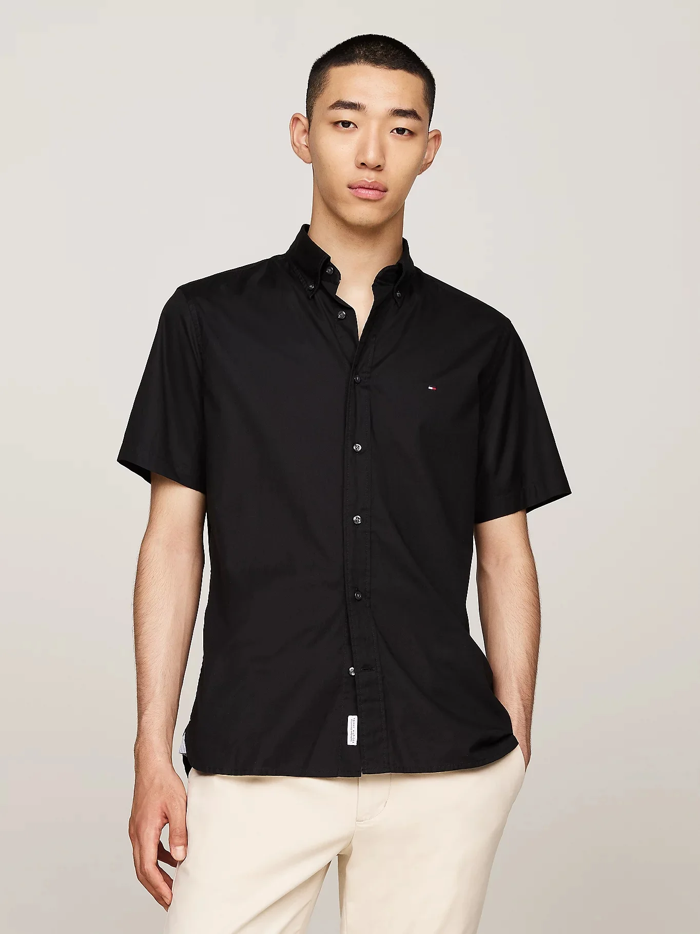 TOMMY HILFIGER Áo Sơ Mi Nam Tay Ngắn Flex Poplin RF Shirt S/S