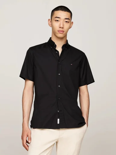 TOMMY HILFIGER Áo Sơ Mi Nam Tay Ngắn Flex Poplin RF Shirt S/S
