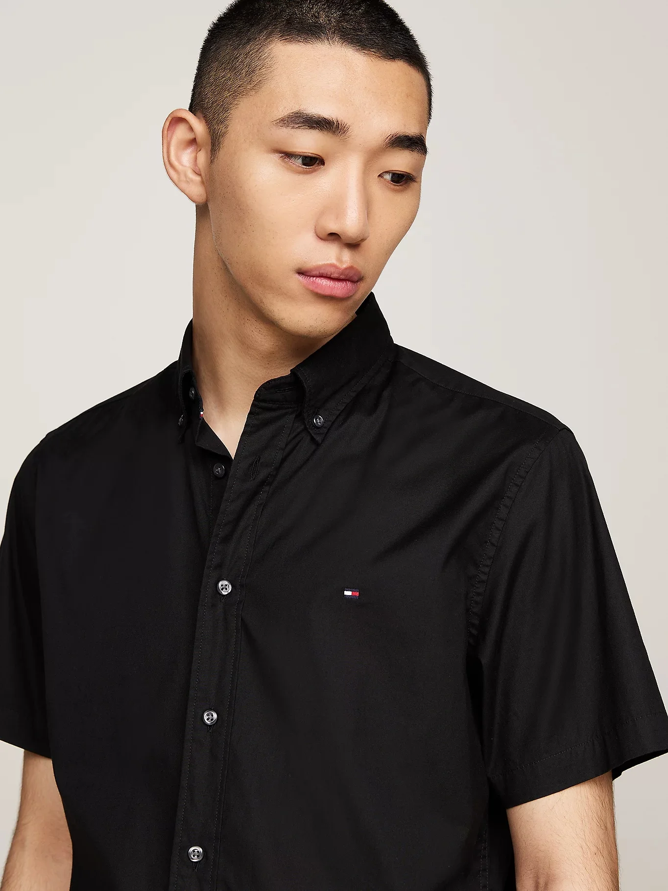 TOMMY HILFIGER Áo Sơ Mi Nam Tay Ngắn Flex Poplin RF Shirt S/S