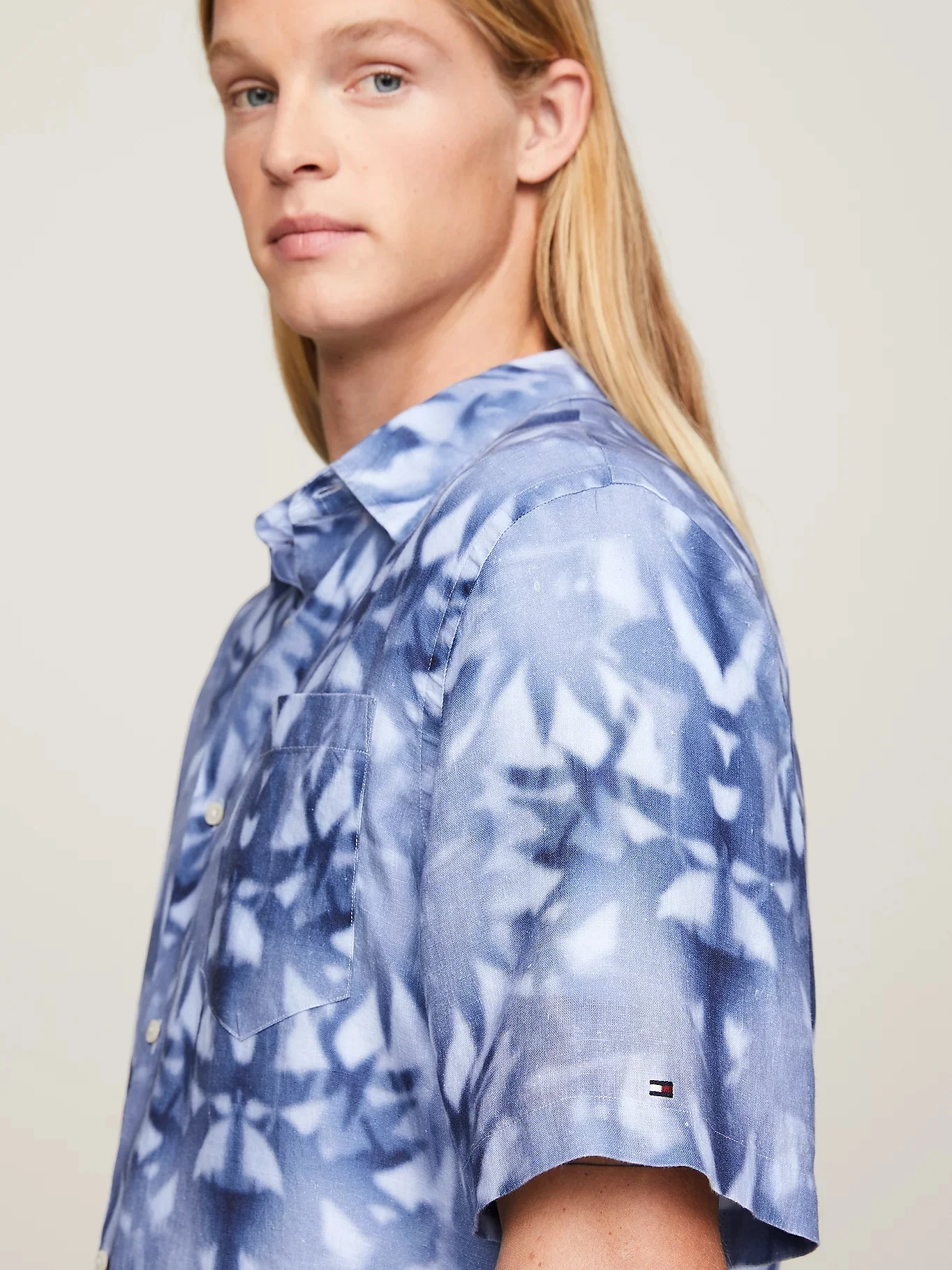 TOMMY HILFIGER Áo Sơ Mi Nam Tay Ngắn - DC Small Palm Print Shirt