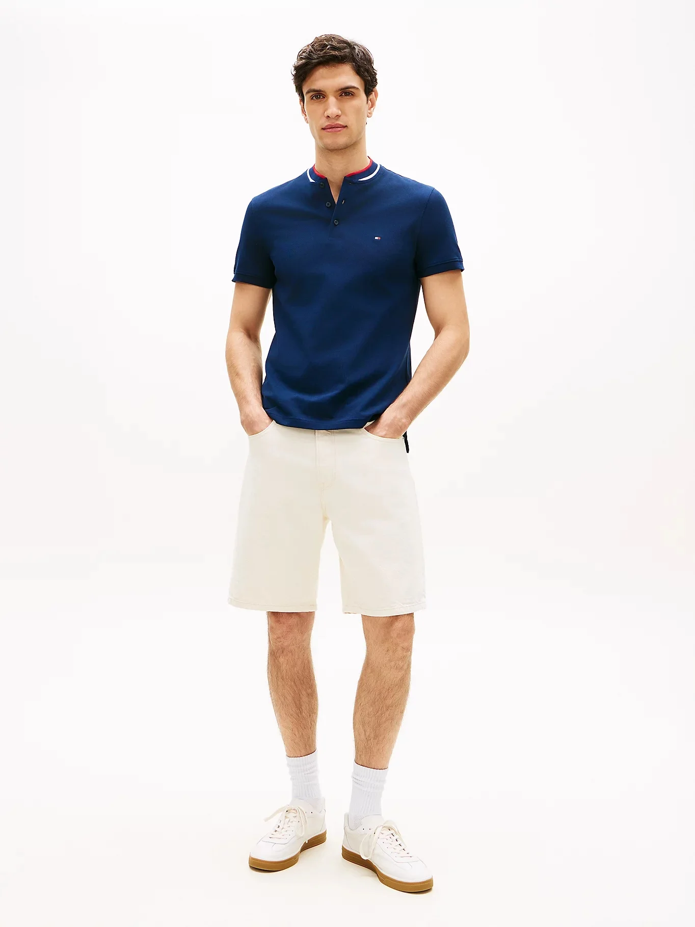 TOMMY HILFIGER Áo Polo Nam Tay Ngắn Mao RWB Tipped Slim Polo